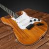imageLyxPro CS 39 Left Hand Electric Guitar Kit for Beginner Intermediate ampamp Pro Players with Guitar Amp Cable 6 Picks ampamp Learners Guide Solid Wood Body VolumeTone Controls 5Way Pickup  WhiteMahogany