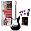 imageLyxPro CS 39 Left Hand Electric Guitar Kit for Beginner Intermediate ampamp Pro Players with Guitar Amp Cable 6 Picks ampamp Learners Guide Solid Wood Body VolumeTone Controls 5Way Pickup  WhiteBlack