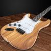 imageLyxPro CS 39 Left Hand Electric Guitar Kit for Beginner Intermediate ampamp Pro Players with Guitar Amp Cable 6 Picks ampamp Learners Guide Solid Wood Body VolumeTone Controls 5Way Pickup  WhiteNatural