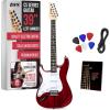 imageLyxPro CS 39 Left Hand Electric Guitar Kit for Beginner Intermediate ampamp Pro Players with Guitar Amp Cable 6 Picks ampamp Learners Guide Solid Wood Body VolumeTone Controls 5Way Pickup  WhiteRed