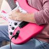 imageLyxPro CS 39 Left Hand Electric Guitar Kit for Beginner Intermediate ampamp Pro Players with Guitar Amp Cable 6 Picks ampamp Learners Guide Solid Wood Body VolumeTone Controls 5Way Pickup  WhitePink