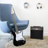 imageLyxPro CS 39 Left Hand Electric Guitar Kit for Beginner Intermediate ampamp Pro Players with Guitar Amp Cable 6 Picks ampamp Learners Guide Solid Wood Body VolumeTone Controls 5Way Pickup  WhiteBlack