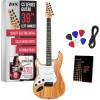 imageLyxPro CS 39 Left Hand Electric Guitar Kit for Beginner Intermediate ampamp Pro Players with Guitar Amp Cable 6 Picks ampamp Learners Guide Solid Wood Body VolumeTone Controls 5Way Pickup  WhiteNatural