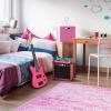 imageLyxPro Left Hand 30 Inch Electric Guitar Kit for Lefty Kids 34 Size Beginners Guitar Amp Six Strings Two Picks Shoulder Strap Digital Clip On Tuner Guitar Cable and Soft Case Gig Bag  RedPink
