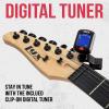 imageLyxPro Left Hand 30 Inch Electric Guitar Kit for Lefty Kids 34 Size Beginners Guitar Amp Six Strings Two Picks Shoulder Strap Digital Clip On Tuner Guitar Cable and Soft Case Gig Bag  RedBlue