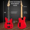 imageLyxPro Left Hand 30 Inch Electric Guitar Kit for Lefty Kids 34 Size Beginners Guitar Amp Six Strings Two Picks Shoulder Strap Digital Clip On Tuner Guitar Cable and Soft Case Gig Bag  RedRed