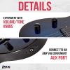 imageLyxPro Left Hand 30 Inch Electric Guitar Kit for Lefty Kids 34 Size Beginners Guitar Amp Six Strings Two Picks Shoulder Strap Digital Clip On Tuner Guitar Cable and Soft Case Gig Bag  RedBlue