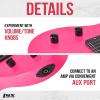imageLyxPro Left Hand 30 Inch Electric Guitar Kit for Lefty Kids 34 Size Beginners Guitar Amp Six Strings Two Picks Shoulder Strap Digital Clip On Tuner Guitar Cable and Soft Case Gig Bag  RedPink