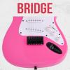 imageLyxPro Left Hand 36 Inch Electric Guitar and Kit for Lefty Kids with 34 Size Beginners Guitar Amp Six Strings Two Picks Shoulder Strap Digital Clip On Tuner Cable and Soft Case Gig Bag  BluePink
