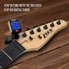 imageLyxPro Left Hand 39 Inch Electric Guitar and Starter Kit for Lefty Full Size Beginners Guitar Amp Six Strings Two Picks Shoulder Strap Digital Clip On Tuner Cable and Soft Case  BlueRetro Yellow