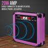 imageLyxPro Left Hand 39 Inch Electric Guitar and Starter Kit for Lefty Full Size Beginners Guitar Amp Six Strings Two Picks Shoulder Strap Digital Clip On Tuner Cable and Soft Case  BluePurple