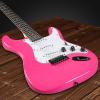 imageLyxPro Left Hand 39 Inch Electric Guitar and Starter Kit for Lefty Full Size Beginners Guitar Amp Six Strings Two Picks Shoulder Strap Digital Clip On Tuner Cable and Soft Case  BluePink