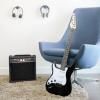 imageLyxPro Left Hand 39 Inch Electric Guitar and Starter Kit for Lefty Full Size Beginners Guitar Amp Six Strings Two Picks Shoulder Strap Digital Clip On Tuner Cable and Soft Case  BlueBlack