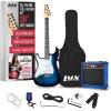 imageLyxPro Left Hand 39 Inch Electric Guitar and Starter Kit for Lefty Full Size Beginners Guitar Amp Six Strings Two Picks Shoulder Strap Digital Clip On Tuner Cable and Soft Case  BlueBlue