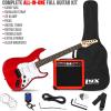imageLyxPro Left Hand 39 Inch Electric Guitar and Starter Kit for Lefty Full Size Beginners Guitar Amp Six Strings Two Picks Shoulder Strap Digital Clip On Tuner Cable and Soft Case  BlueRed