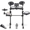 image7Piece Electronic Drum Kit Set with Real Mesh Fabric 209 Preloaded Sounds 50 PlayAlong Songs Recording Capability ampamp Kick Pad Drum Sticks Drum Throne Stool Black7 PC Drum Kit