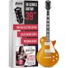 imageLyxPro 39 SB Series Electric Guitar LP Style for Beginner Intermediate ampamp Pro Players Solid Body Guitar Bonus 2Pack of Picks Mahogany Wood VolumeTone Controls 3Way Pickup  Honey BurstHoney