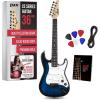 imageLyxPro CS 36 Left Hand Electric Guitar Kit for Beginner Intermediate ampamp Pro Players with Guitar Amp Cable 6 Picks ampamp Learners Guide Solid Wood Body VolumeTone Controls 5Way Pickup  BlueBlue