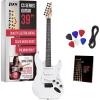 imageLyxPro CS 39 Left Hand Electric Guitar Kit for Beginner Intermediate ampamp Pro Players with Guitar Amp Cable 6 Picks ampamp Learners Guide Solid Wood Body VolumeTone Controls 5Way Pickup  WhiteWhite