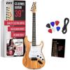 imageLyxPro CS 39 Left Hand Electric Guitar Kit for Beginner Intermediate ampamp Pro Players with Guitar Amp Cable 6 Picks ampamp Learners Guide Solid Wood Body VolumeTone Controls 5Way Pickup  WhiteNatural
