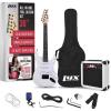 imageLyxPro Left Hand 36 Inch Electric Guitar and Kit for Lefty Kids with 34 Size Beginners Guitar Amp Six Strings Two Picks Shoulder Strap Digital Clip On Tuner Cable and Soft Case Gig Bag  BlueWhite