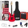 imageLyxPro Left Hand 36 Inch Electric Guitar and Kit for Lefty Kids with 34 Size Beginners Guitar Amp Six Strings Two Picks Shoulder Strap Digital Clip On Tuner Cable and Soft Case Gig Bag  BlueRed
