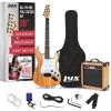 imageLyxPro Left Hand 39 Inch Electric Guitar and Starter Kit for Lefty Full Size Beginners Guitar Amp Six Strings Two Picks Shoulder Strap Digital Clip On Tuner Cable and Soft Case  BlueNatural