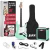 imageLyxPro Left Hand 39 Inch Electric Guitar and Starter Kit for Lefty Full Size Beginners Guitar Amp Six Strings Two Picks Shoulder Strap Digital Clip On Tuner Cable and Soft Case  BlueGreen