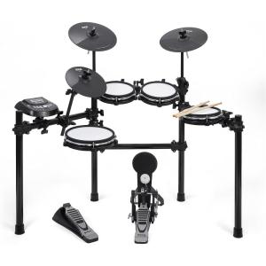 image8Piece Electronic Drum Kit Professional Drum Set with Real Mesh Fabric 448 Preloaded Sounds 70 Songs 15Song Recording Capacity ChokeRimEdge Capability ampamp Kick Pad Drum Sticks Included8 PC Drum Kit
