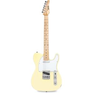 imageLyxPro 30 Electric Guitar Left Hand TL Series FullSize Paulownia Wood Body 3Ply Pickguard CShape Neck Ashtray Bridge Quality Gear Tuners 3Way Switch ampamp VolumeTone Controls 2 Picks GreenWhite