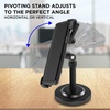 image:imageLyxPro Cell Phone Tablet Stand Holder clip on Grip For Table Or Desk Adjustable 360 Degree Rotating Swivel Angle Fits 5572 Inch Portable Non Slip Weighted Base Secured Locking Arms LYXATDPM