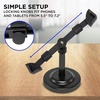 image:imageLyxPro Cell Phone Tablet Stand Holder clip on Grip For Table Or Desk Adjustable 360 Degree Rotating Swivel Angle Fits 5572 Inch Portable Non Slip Weighted Base Secured Locking Arms LYXATDPM